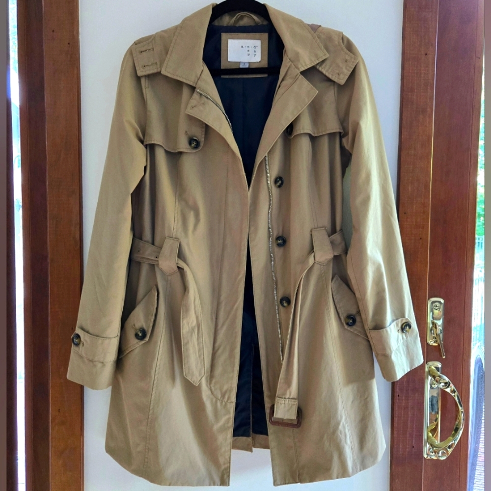 A New Day Target Mid-Thigh Trench Coat